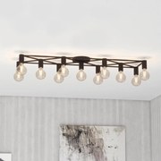 Eglo 43722 - Плафон SPEKE 11xE27/40W/230V черен