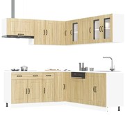 3314914 vidaXL Комплект кухненски шкафове от 11 части Kalmar, инженерно дърво