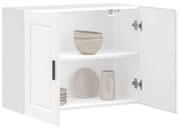 854067 vidaXL Кухненски стенен шкаф Porto, бял, инженерно дърво