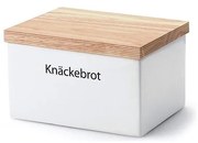 Continenta C3950 - Керамичен съд за храна с капак 17,5x13,5x11 см гумено дърво