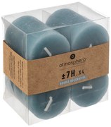 Свещи без аромат atmosphera Olia, 4.5 cm, 4 бр - Син