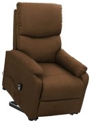 329743 vidaXL Изправящ стол, кафяв, текстил