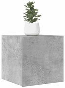 804494 vidaXL ТВ шкафове за стенен монтаж, 2 бр, бетонно сиви, 30,5x30x30 см