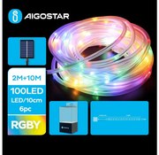Aigostar - LED соларен коледен гирлянд 100 LED, 8 функции, 12м, IP65, цветен