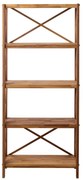 Стелаж от масивен дъб в естествен цвят 70x161 cm X-Shelf – Unique Furniture