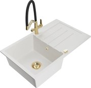 Mexen Bruno гранитна кухненска мивка с една камера с отцедник и кухненски