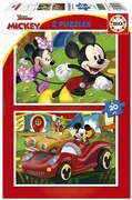 Пъзел 2 в 1 Educa, Mickey Mouse, Забавна къща, 2 x 20 части