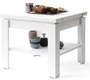 Разтегателна маса LIA с рафт, бяла, за конферентна и трапезарна употреба