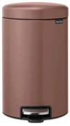 Кош за боклук с педал Brabantia NewIcon 1008845, 12 л, Плавно затваряне, Противоплъзгаща основа, Сатенено покритие, Кафяв