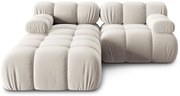 Бежов кадифен модулен ъглов диван (променлив) Bellis – Micadoni