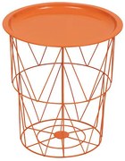 Помощна маса atmosphera Kumi, Метал, Ø37 cm - Оранжев