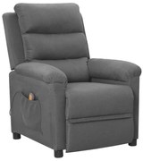 342351 vidaXL Масажен стол, светлосив, текстил