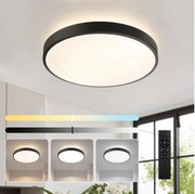 Brilagi - Димируемо LED осветително тяло GLASS POOL DOUBLE LED/48W/230V 40 cm черно + дистанционно управление