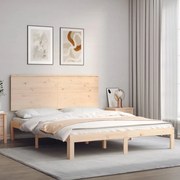 3193666 vidaXL Рамка за легло с табла King Size масивно дърво