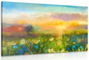 Картина на платно – Маслена живопис на полски цветя