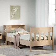 3323200 vidaXL Легло с рафтове за книги, без матрак, 90x200 см, бор масив