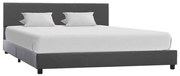 284776 vidaXL Рамка за легло, сива, изкуствена кожа, 120x200 cм