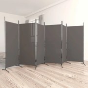Sonata H Параван за стая, 6 панела, антрацит, 520x180 cм, текстил