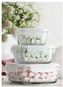 Lav - Стъклена кутия със сив капак 400мл FRS 237