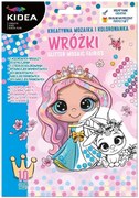 Kidea - Стикерна мозайка и листи за оцветяване Фея 98798