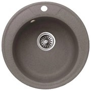 Кухненска мивка ICGS 8301 GRAY, гранит, едно корито, със сифон, 49х20см