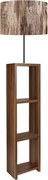 Подова лампа Launo Mdf/тъкан/Pvc в кафяв/орехов цвят 38x38x150см.