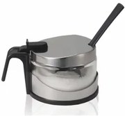 Стъклена захарница 200мл черна - хром (409A)