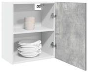 856106 vidaXL Висящ шкаф "Lyon", бетонно сив, 50x31x60 см, инженерно дърво