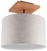 Светлосиво осветително тяло за таван с текстилен абажур Elmau – Trio