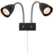 Markslöjd 108901 - Стенно точково осветително тяло CIRO 2xGU10/7W/230V черно