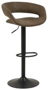 МИА Кафяв (тъкан Престън 22)/черна основа - ВЪРТЯЩ СЕ ТАПИЦИРАН БАР СТОЛ ЗА КУХНЯ ДНЕВНА РЕСТОРАНТ