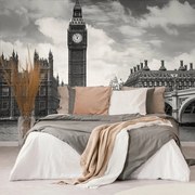 Фототапет – Биг Бен в Лондон в черно-бяло