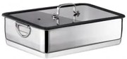 Иноксова дълбока тава за готвене с капак и дръжки 36х25х8см INOXRIV-MAXIMA (53106210)