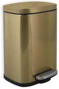 Матово златисто стоманено кошче за боклук с педал 5 l Akira – Spirella