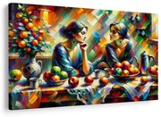 Картина на платно – Дами на маса с плодове