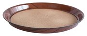 Kulsan - Табла с корково покритие кръгла дълбока кафява 36x36x3см (36C)