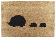 Изтривалка от кокосови влакна 40x60 cm Hedgehog Family – Artsy Doormats