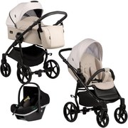 Бебешка количка 3в1 Karina Light BUBA - Latte