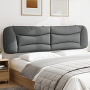 374616 vidaXL Мека табла за легло Hvar, светлосива, 200 см, плат