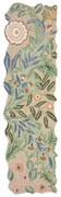 Зелена ръчно изработена вълнена пътека 60x230 cm Bryony Shaped Floral – Flair Rugs