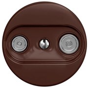 Kliklap - Ретро ТВ+R крайна розетка без рамка, кафява