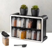 Комплект бурканчета за подправки (13 броя), цвят Антрацит