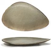 Horecano - Порцеланово плато триъгълно 30см ANTIQUE-GREY (TR0001-11.5G)