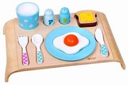 Classic world - Детски дървен комплект закуска - син