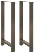 4013359 vidaXL Крака за бар маса, естествена стомана, 2 бр., 60 x (110-111) см, стомана
