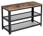 Обувен шкаф DAVOR кафяв/черен