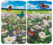 Капаци за печка 2 бр. от закалено стъкло 52x30 cm Summer Meadow – Maximex