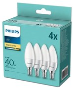 КОМПЛЕКТ 4x LED Крушка Philips E14/5,5W/230V 2700K