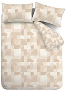 Бежово единично спално бельо 135x200 cm Sloane Geo – Catherine Lansfield