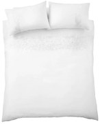 Бяло единично памучно спално бельо 135x200 cm Embroidery Floral – Bianca